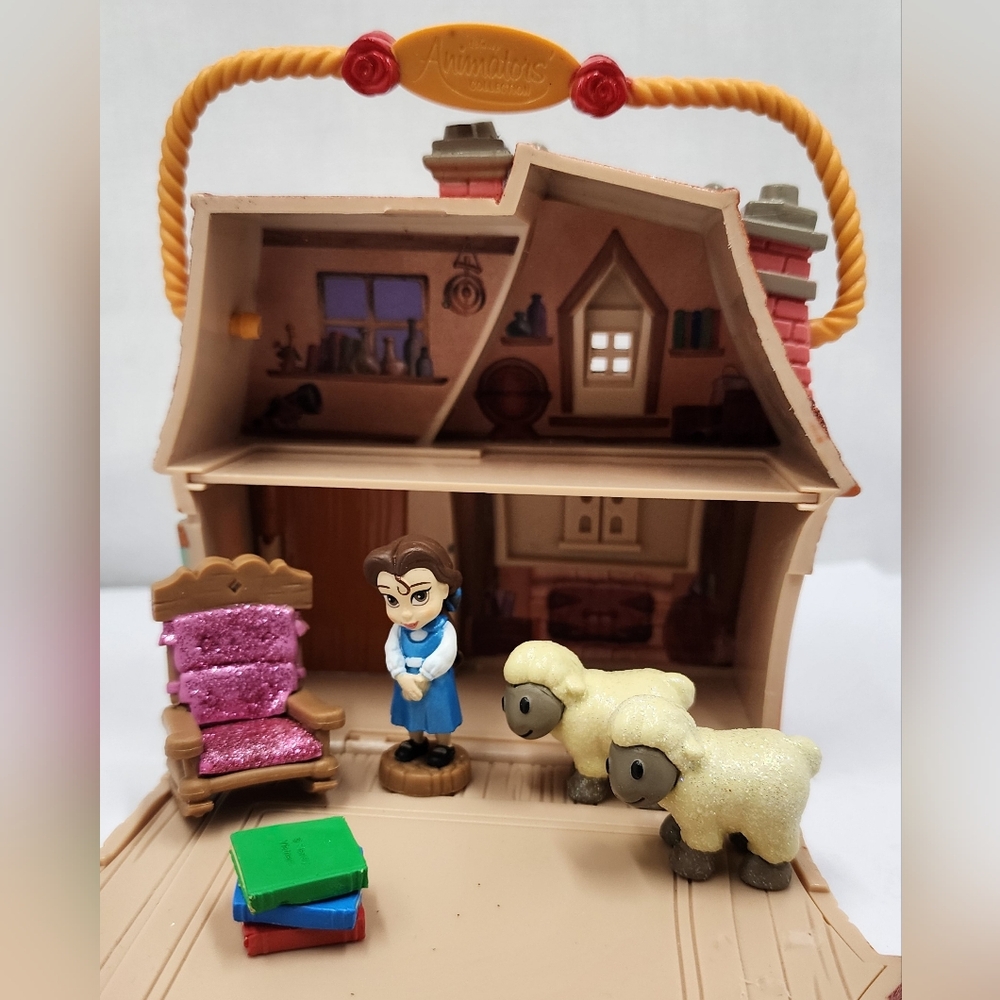 Disney Animators' Collection littles • BELLE'S COTTAGE Set • Belle Sheep Books